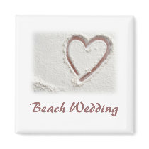 Beach Wedding Fridge Magnets