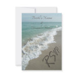Beach Wedding Matching RSVP, Sand Writing