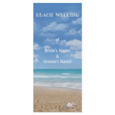 Beach Wedding Menu Card by aura2000