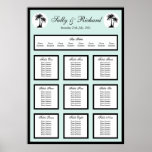 Beach Wedding Palm Tree Table Seating Plan Print