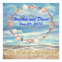 Beach Wedding Personalised Invite