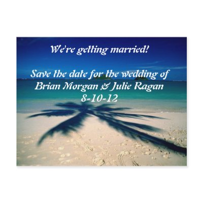 beach wedding postcard by madayg
