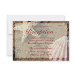 Beach Wedding Reception Cards - Starfish & Shell Custom Invitation