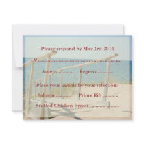 Beach Wedding Reply Cards - Beach Staircase Announcement