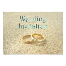 Beach Wedding Rings Wedding Invitation