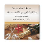 Beach Wedding Save the Date Magnet