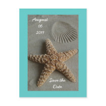 Beach Wedding Save the Date Postcard