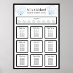 Beach Wedding Shell Table Seating Plan Print