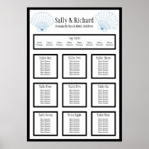 Beach Wedding Shell Table Seating Plan Print