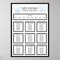 Beach Wedding Shell Table Seating Plan Print