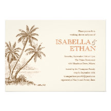 Beach Wedding Shower Invitations