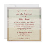 Beach Wedding Square Invitation - Sandy Beach