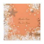 Beach wedding theme ~ elegant menu square