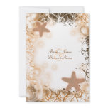 Beach wedding theme ~ elegant reception invitations