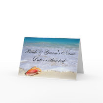 Beach Wedding Theme Invitations Greeting Cards