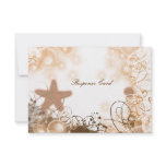 Beach wedding theme ~ response rsvp card 2 invitations