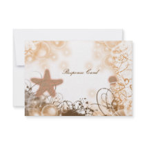 Beach wedding theme ~ response rsvp card