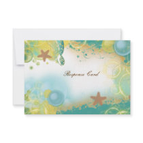 Beach wedding theme ~ response rsvp card