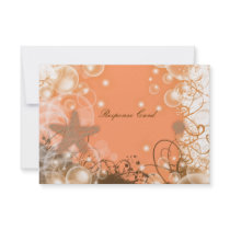 Beach wedding theme ~ response rsvp card