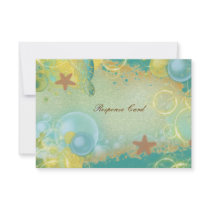 Beach wedding theme ~ response rsvp card