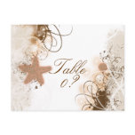 Beach wedding theme ~ table number card