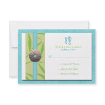 Beach Weddings -Aqua Blue RSVP cards