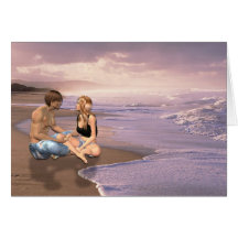 Beach, Will You Marry Me Cards