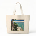 Beach With A Palm Tree In Albania In A Hot Summer Canvas Bag