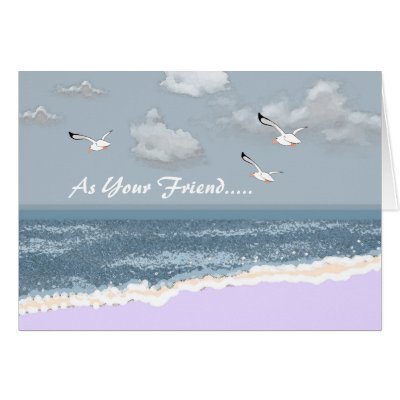 Beach With Gulls Greeting Cards by Perlyyyy