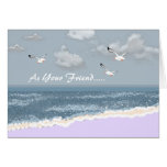 Beach With Gulls Greeting Cards