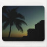 Beach with palm tree and hotel mouse mat