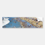 Beach With Surfers Bumper Sticker