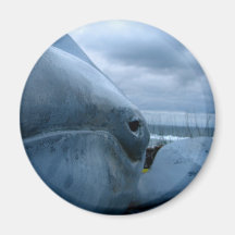 Beached Blue Refrigerator Magnet