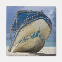 Beached Boat Refrigerator Magnet