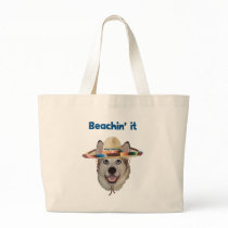 Beachin It Beach Dog Canvas Bags