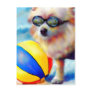 Beachin' (Pomeranian) Postcard