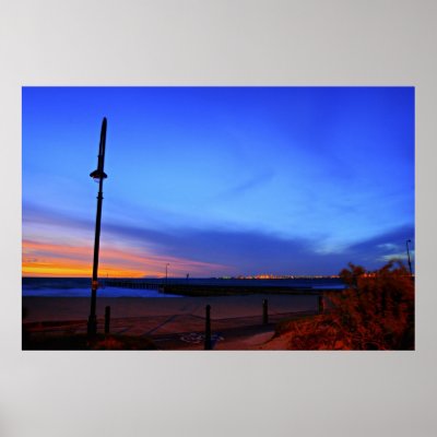 Beachside lamp poster by coastandbeach