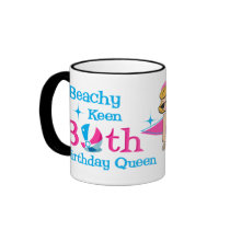 Beachy Keen 30th Birthday Coffee Mugs