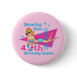 Beachy Keen 40th Birthday Button