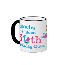 Beachy Keen 50th Birthday Coffee Mug