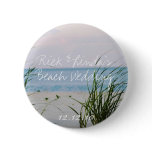 Beachy Wedding - Round Button