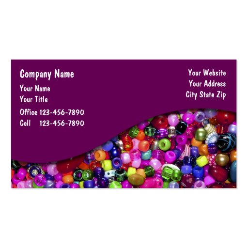 Bead Business Cards Zazzle