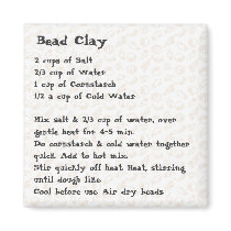 Bead Clay Recipe Magnet pink