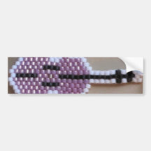 Beaded Purple Violin Bumper Sticker