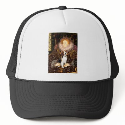 Beagle 1 - Queen Elizabeth I Mesh Hat by masterpiecedogs