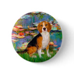 Beagle 7 - Lilies 2 Pinback Buttons
