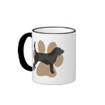 Beagle and Pawprint Coffee Mugs