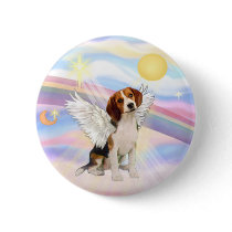 Beagle Angel Button