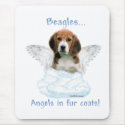 Beagle Angel mousepads