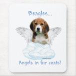 Beagle Angel mousepads